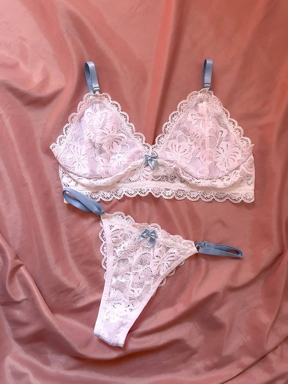 Conjunto Selene — Off-white com azul Frozen · G